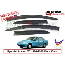 Hyundai Accent X3 (1st Gen) 1994-1999 AG Door Visor Air Press Wind Deflector (Small 7cm Width)
